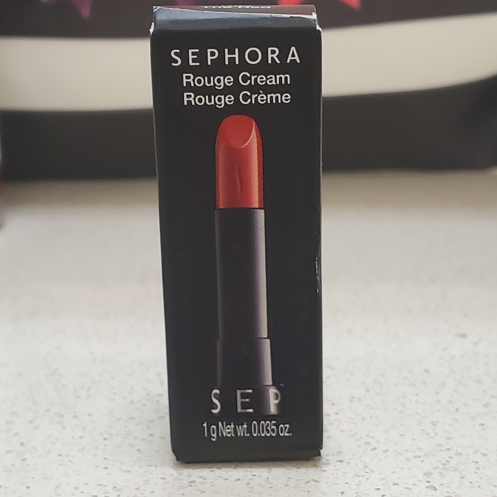Mini Sephora Rouge Cream Lipstick 💄R04 The Red